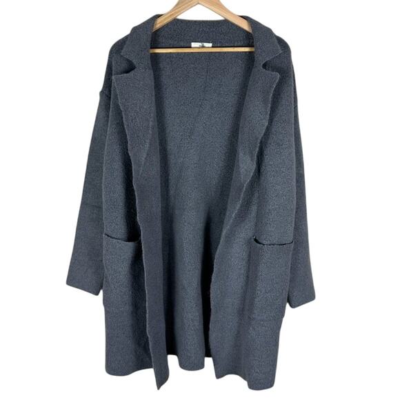 Entro Cardigan Womens S Gray Open Front Chore Minimalist Lagenlook Neutral - Picture 1 of 4